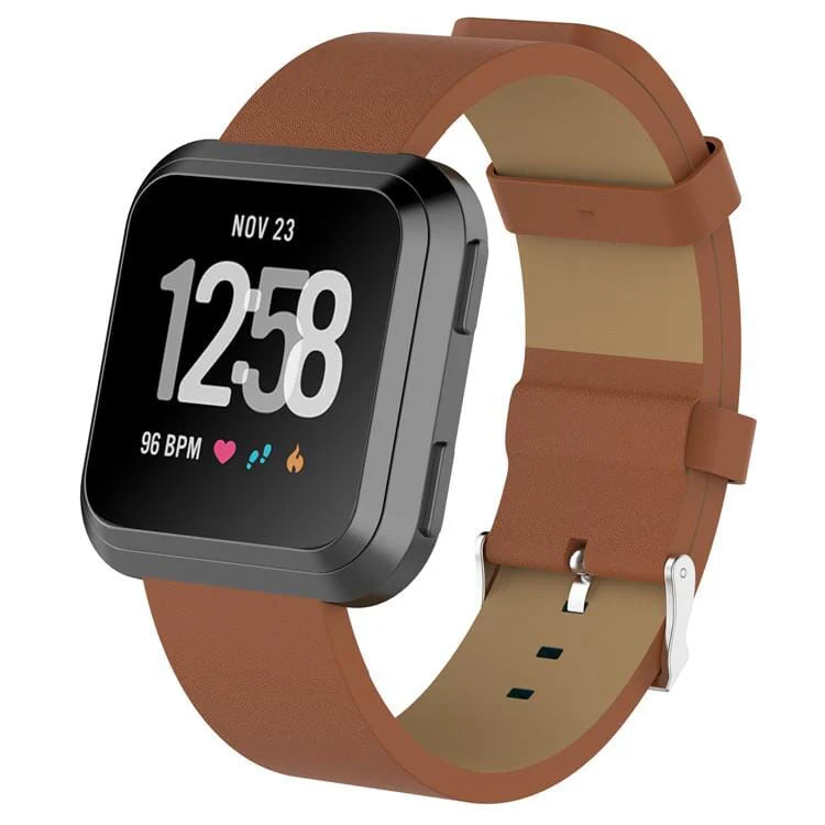 Replacement Leather Watch Band Compatible with the Fitbit Versa - Image 4