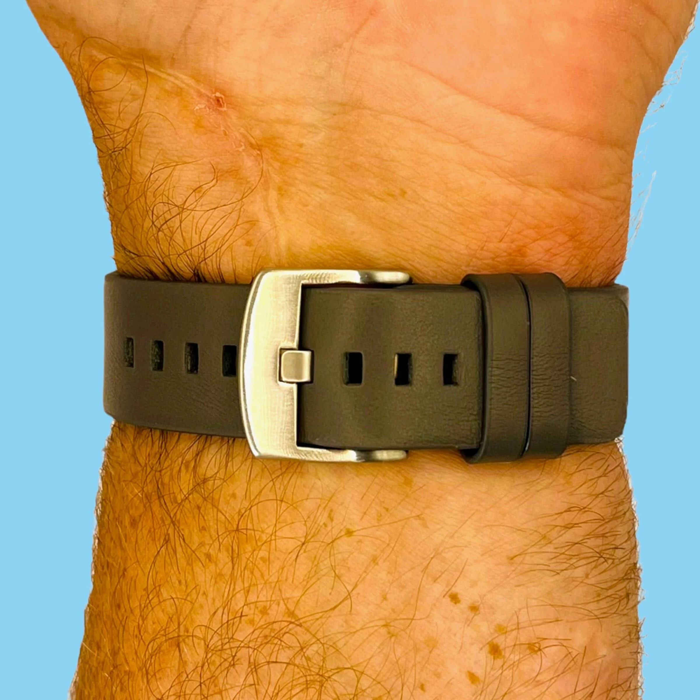 Replacement Leather Watch Band Compatible with the Fitbit Versa - Image 8