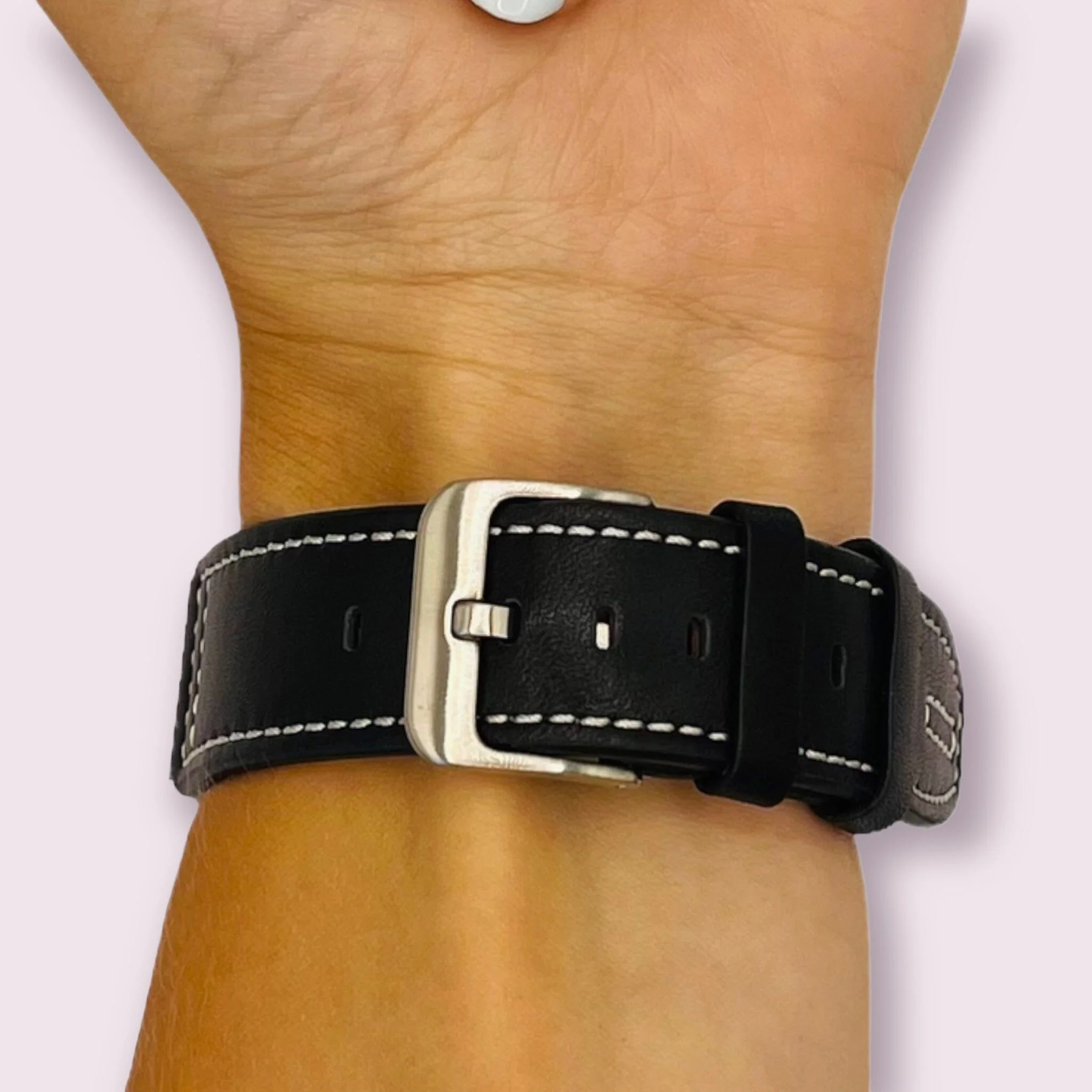Replacement Leather Watch Straps Compatible with the Fitbit Charge 3 - Image 4