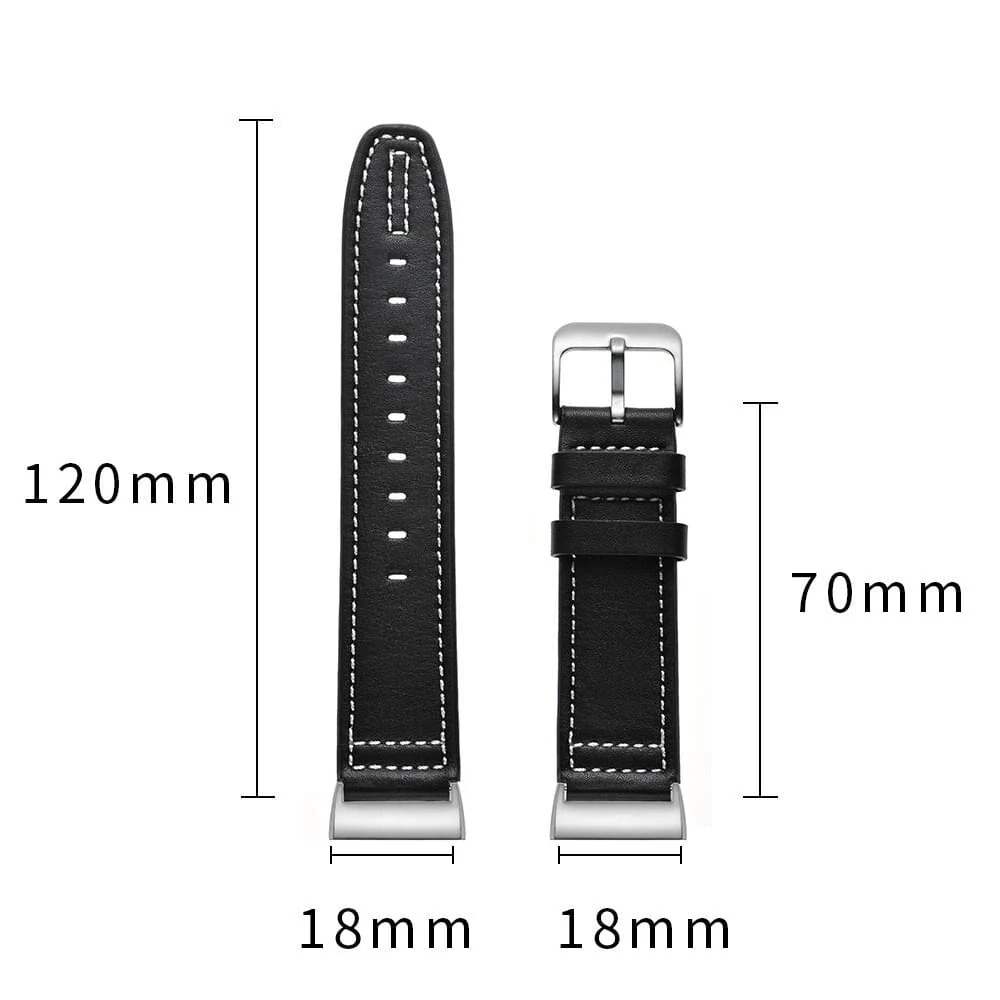 Replacement Leather Watch Straps Compatible with the Fitbit Charge 3 - Image 8