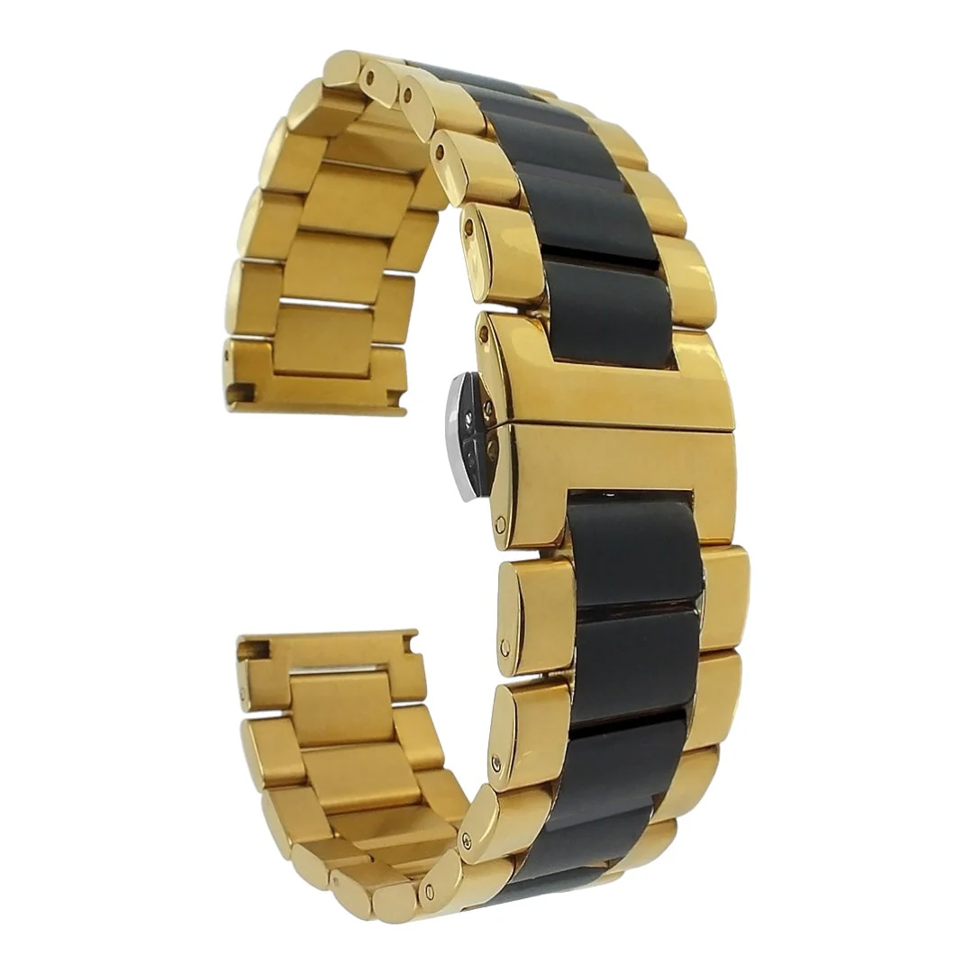 Universal Replacement Stainless Steel Link Metal Watch Straps - Image 24
