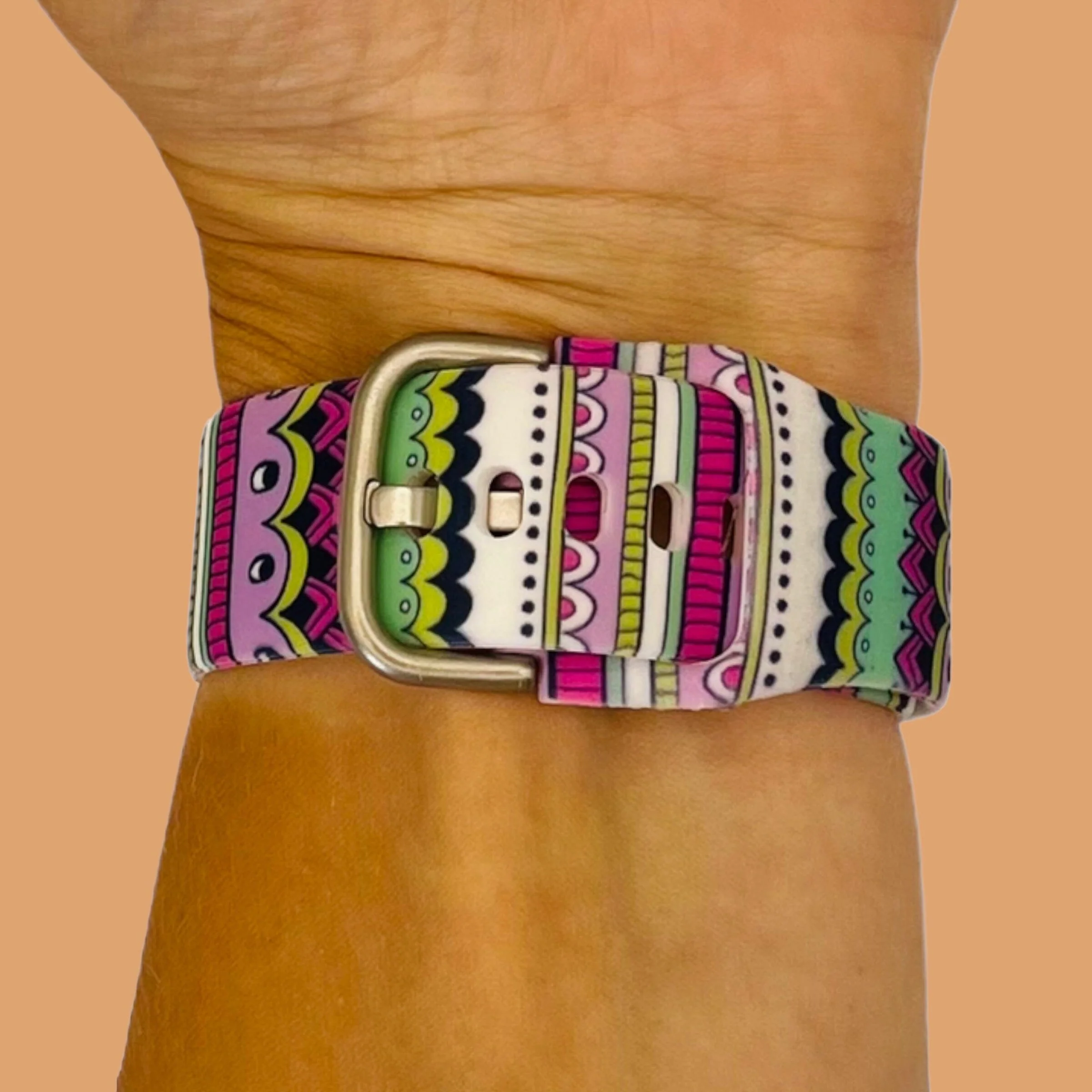 Silicone Pattern Watch Straps compatible with the Garmin Vivoactive 4 - Image 31
