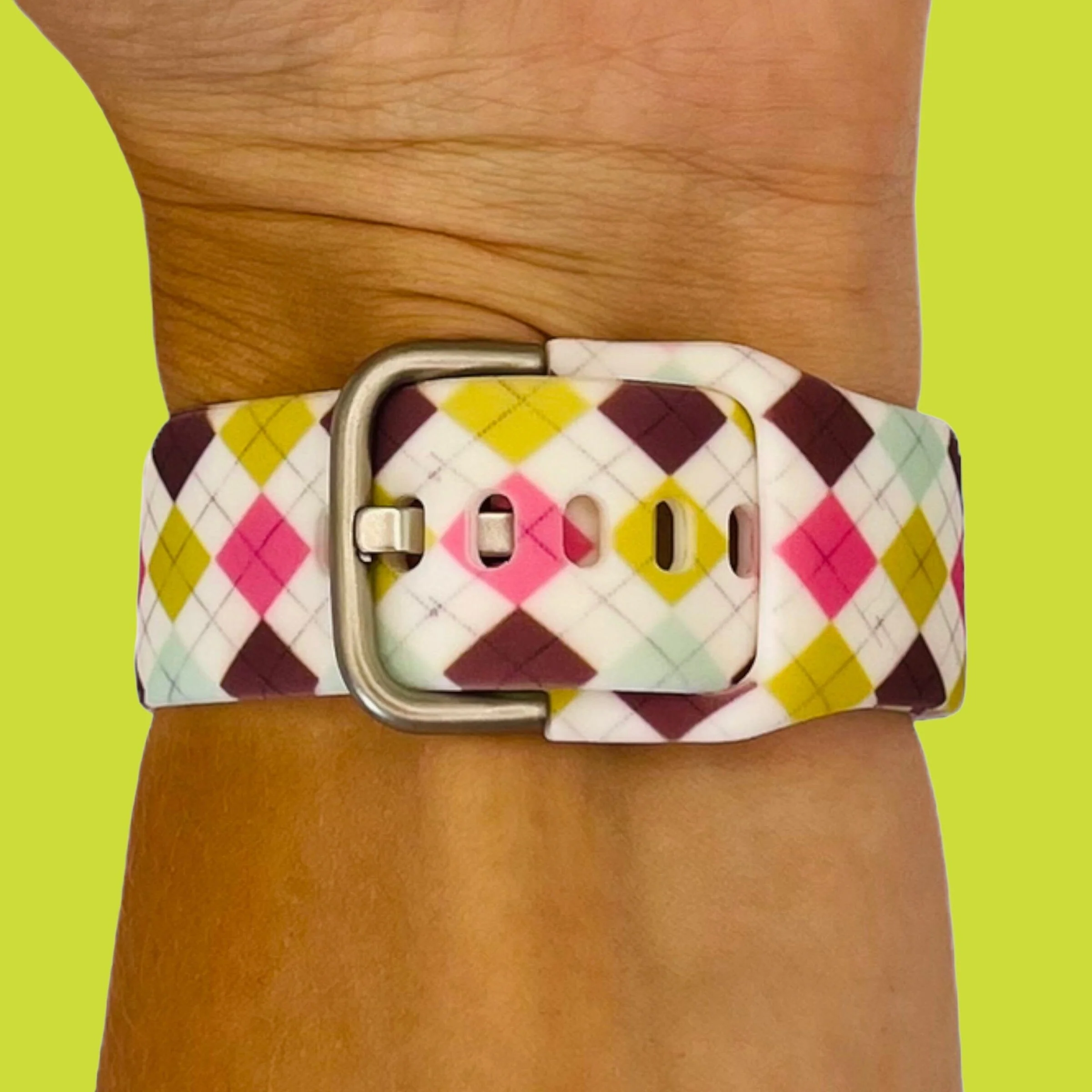 Silicone Pattern Watch Straps compatible with the Garmin Vivoactive 4 - Image 33